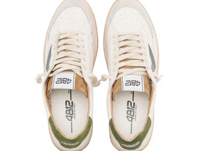 4b12 Men's Leather Sneakers  Playback U125 Blue Green In Neutral