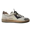 4b12 Men's Leather Sneakers  Playnew Brown Blue