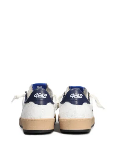 4b12 Playnew Crackled Sneakers In Neutral