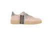 4b12 Retro White Leather Sneaker With Distressed Sole In Neutral