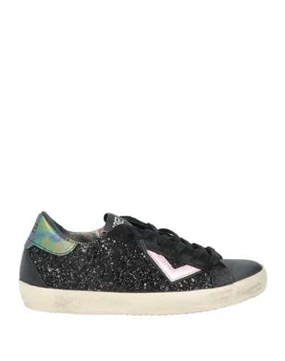 4b12 Woman Sneakers Black Size 6 Leather, Synthetic Material