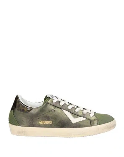 4b12 Woman Sneakers Dark Green Size 8 Leather