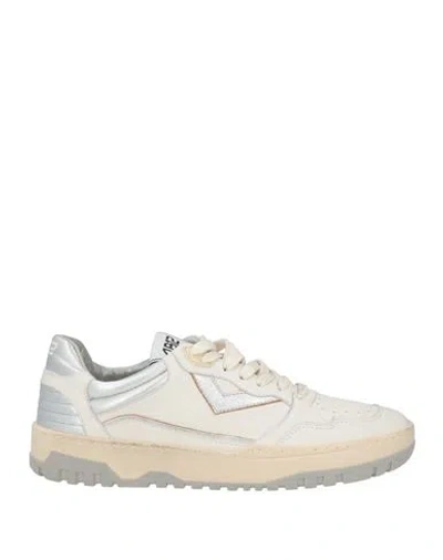 4b12 Woman Sneakers Ivory Size 9 Leather In White