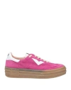 4b12 Woman Sneakers Magenta Size 6 Leather In Pink