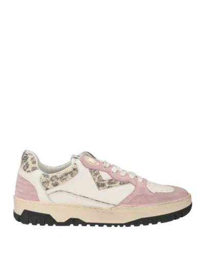 4b12 Woman Sneakers Pink Size 9 Leather In Multi