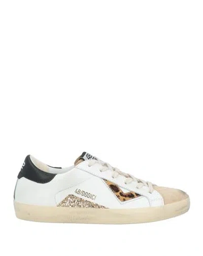 4b12 Woman Sneakers White Size 7 Leather