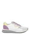 4b12 Woman Sneakers White Size 7 Leather, Textile Fibers In White