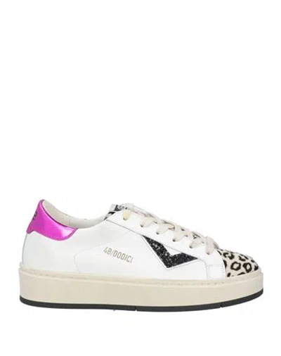 4b12 Woman Sneakers White Size 8 Leather