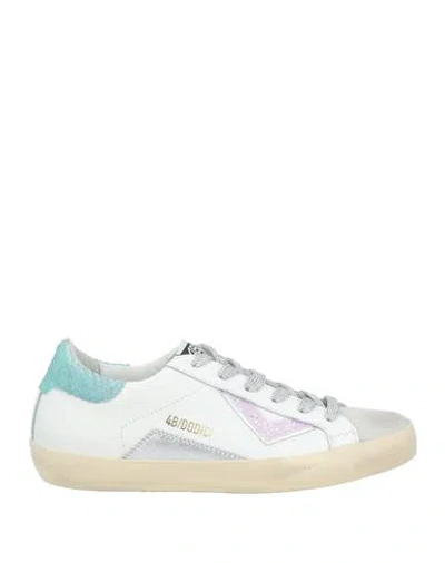 4b12 Woman Sneakers White Size 8 Leather