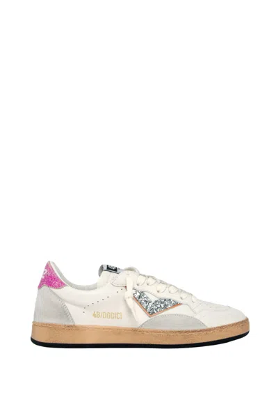 4b12 Women's Leather Sneakers  Playnew Fuxia