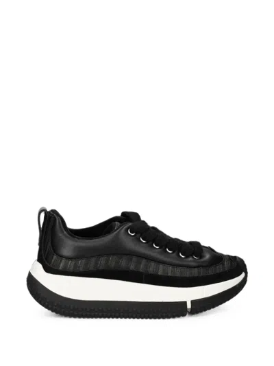 4ccccees Kapok Pava Leather Panelled Sneakers In Black