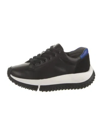 Pre-owned 4ccccees Leather Athletic Sneakers In Black