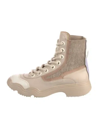 Pre-owned 4ccccees Leather Boots W/ Tags In Neutral