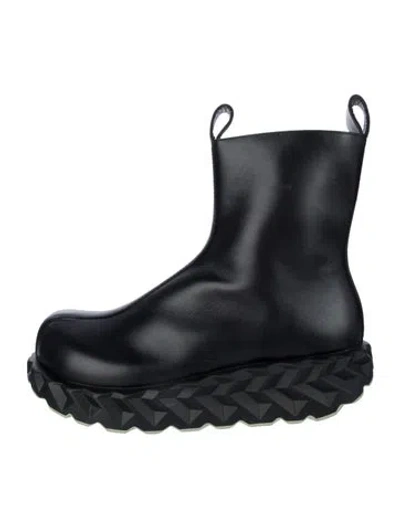 Pre-owned 4ccccees Leather Chelsea Boots In Black