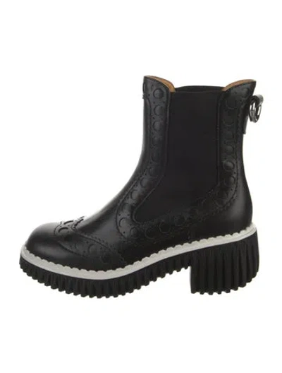 Pre-owned 4ccccees Leather Chelsea Boots In Black