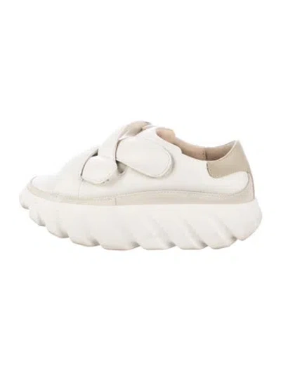 Pre-owned 4ccccees Leather Chunky Sneakers In Neutrals/white