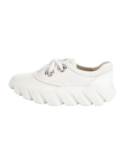 Pre-owned 4ccccees Leather Chunky Sneakers In White