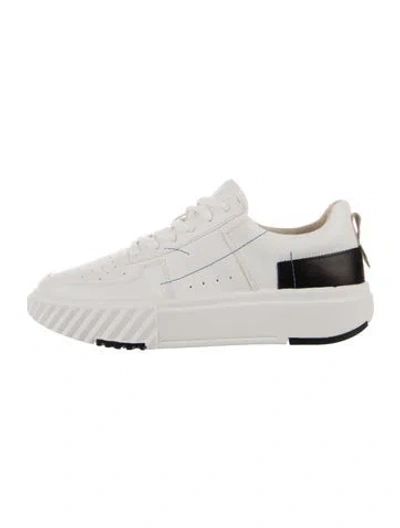 Pre-owned 4ccccees Leather Chunky Sneakers In White