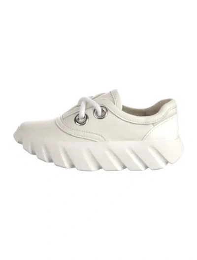 Pre-owned 4ccccees Leather Chunky Sneakers In White