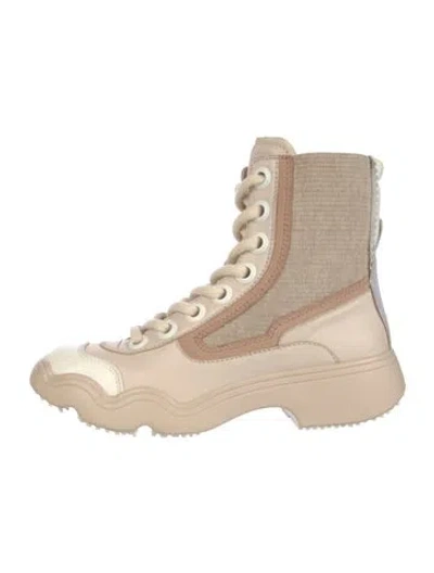 Pre-owned 4ccccees Leather Combat Boots In Neutrals