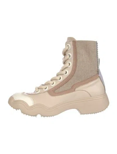 Pre-owned 4ccccees Leather Combat Boots In Neutrals