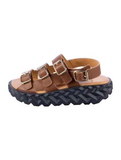 Pre-owned 4ccccees Leather Gladiator Sandals In Blue