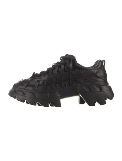 Pre-owned 4ccccees Leather Graphic Print Chunky Sneakers In Multicolor