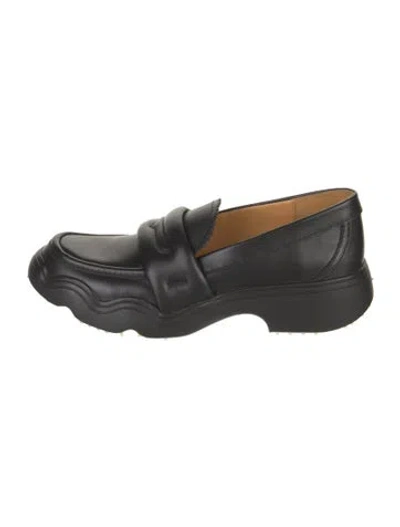 Pre-owned 4ccccees Leather Loafers In Black
