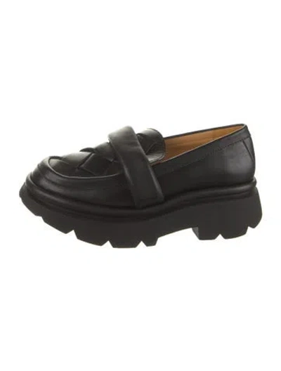 Pre-owned 4ccccees Leather Loafers In Black