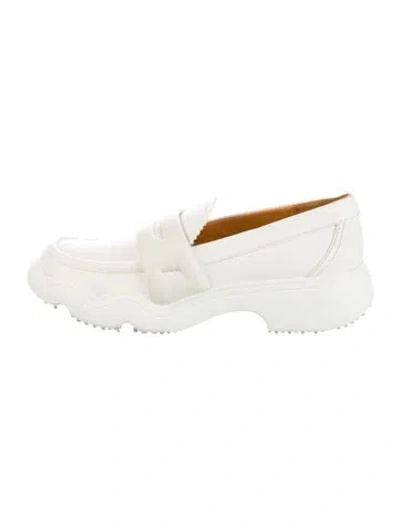 Pre-owned 4ccccees Leather Loafers In White