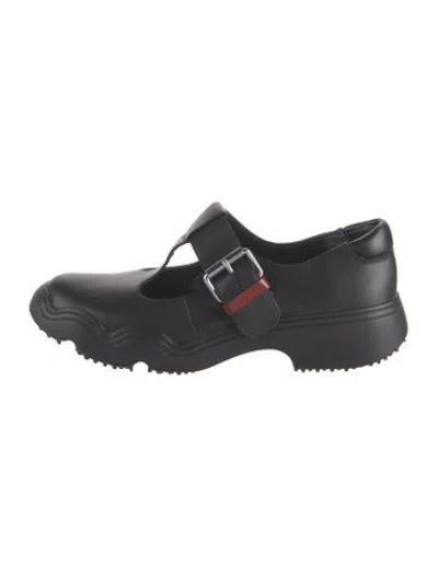 Pre-owned 4ccccees Leather Mary Jane Flats In Black