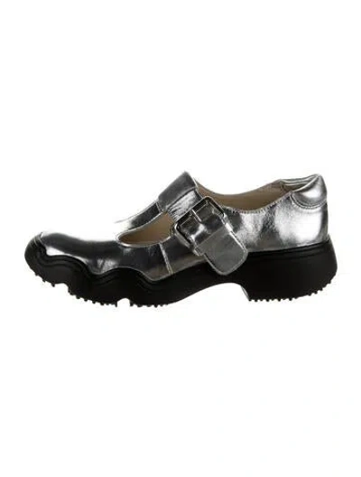 Pre-owned 4ccccees Leather Mary Jane Flats In Silver