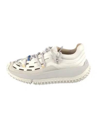 Pre-owned 4ccccees Leather Printed Sneakers In White