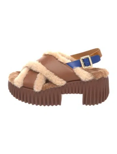 Pre-owned 4ccccees Leather Sandals In Brown
