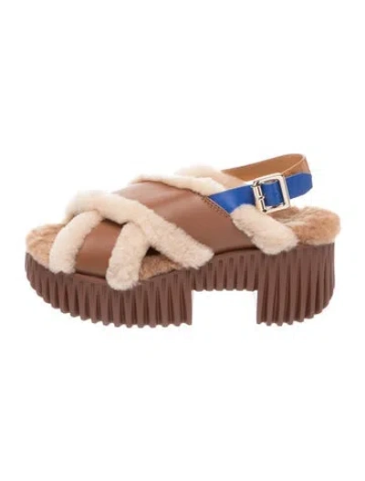 Pre-owned 4ccccees Leather Sandals In Brown