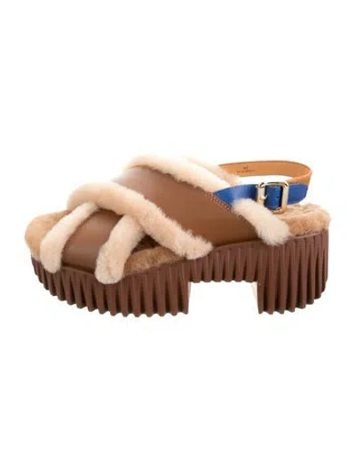 Pre-owned 4ccccees Leather Sandals In Brown