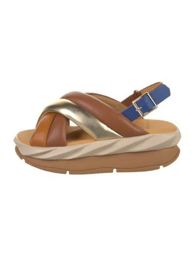 Pre-owned 4ccccees Leather Sandals In Brown