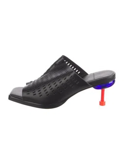 Pre-owned 4ccccees Leather Slides In Black
