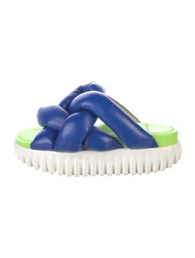 Pre-owned 4ccccees Leather Slides In Blue