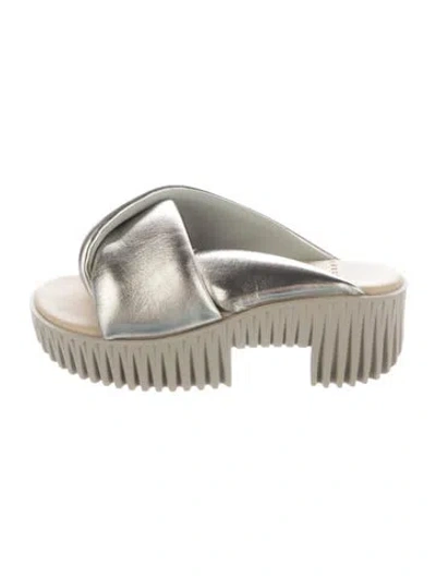 Pre-owned 4ccccees Leather Slides In Green