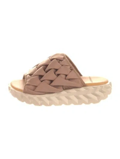 Pre-owned 4ccccees Leather Slides In Neutral
