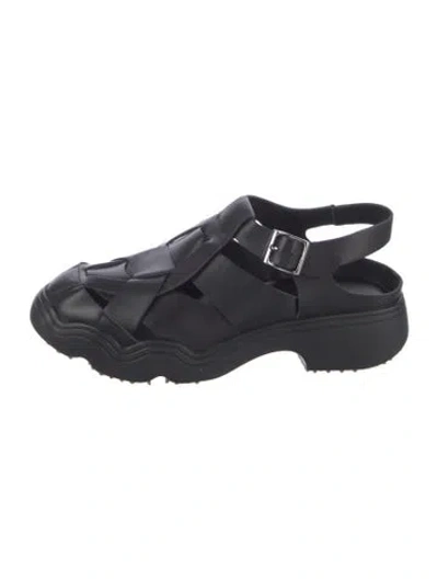 Pre-owned 4ccccees Leather Slingback Flats In Black