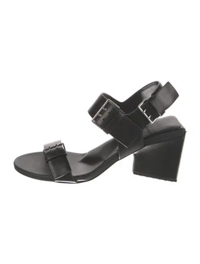 Pre-owned 4ccccees Leather Slingback Sandals In Black