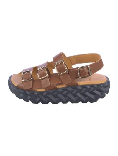 Pre-owned 4ccccees Leather Slingback Sandals In Blue