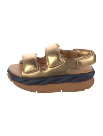 Pre-owned 4ccccees Leather Slingback Sandals In Blue