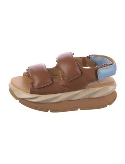 Pre-owned 4ccccees Leather Slingback Sandals In Brown