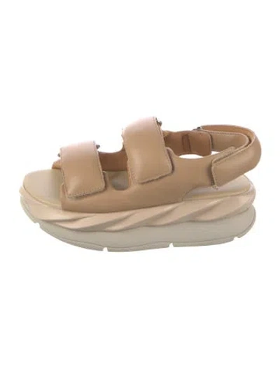 Pre-owned 4ccccees Leather Slingback Sandals In Neutral
