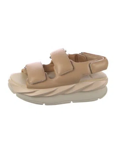 Pre-owned 4ccccees Leather Slingback Sandals In Neutral