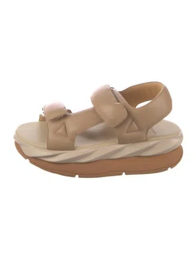 Pre-owned 4ccccees Leather Slingback Sandals In Neutral