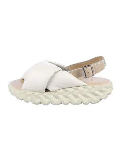 Pre-owned 4ccccees Leather Slingback Sandals In Neutral